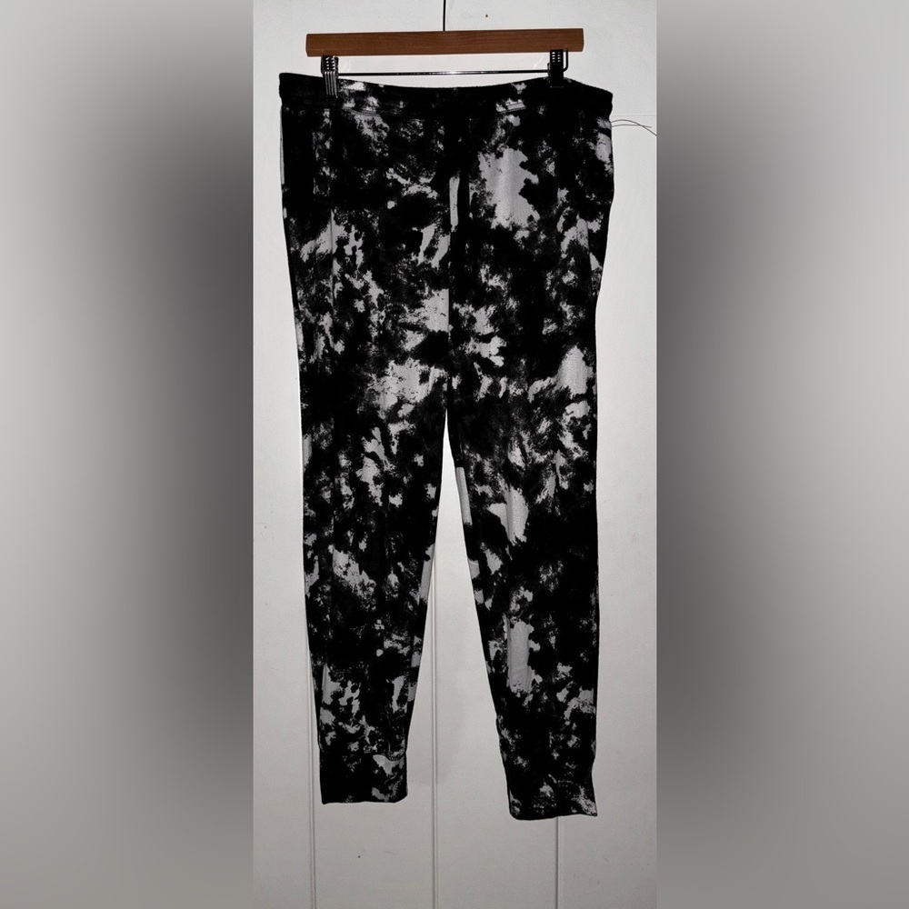 Jenni Intimate Tie Dye Ankle Pajama Bottoms Women L Knit Goth Cozy Comfort Relax